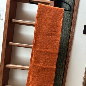 Chic Orange Wool Blend Scarf